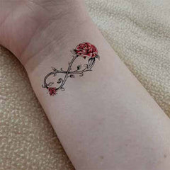 Infinity Rose Flower Tattoo