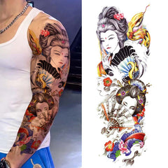 Japanese Geisha Sleeve Tattoo