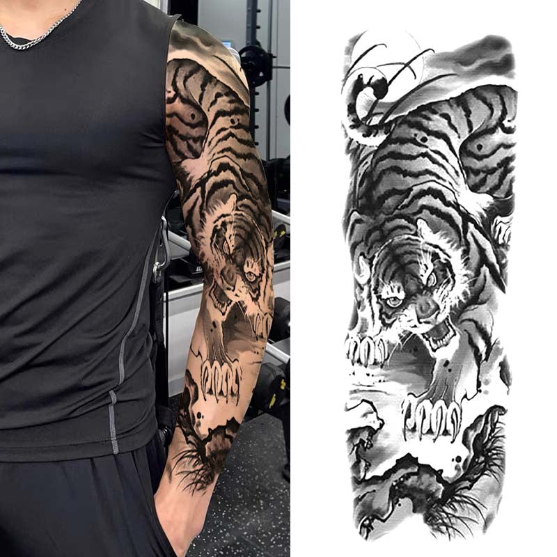 Japanese Tiger Sleeve Tattoo