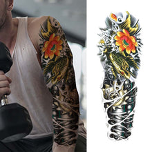 Load image into Gallery viewer, Koi Fish and Lotus Sleeve Tattoo
