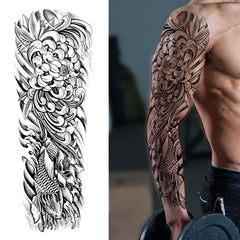 Koi Fish Drawing Sleeve Tattoo