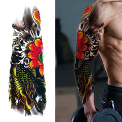 Koi Fish Full Sleeve Tattoo