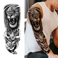 Load image into Gallery viewer, Keep an Eye on Lion Sleeve Tattoo
