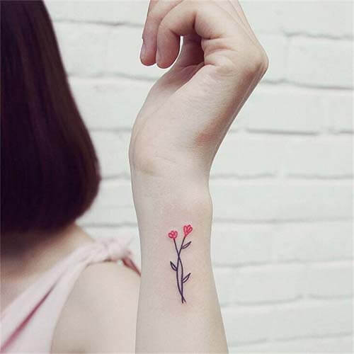 Minimalist Flower Temporary Tattoo