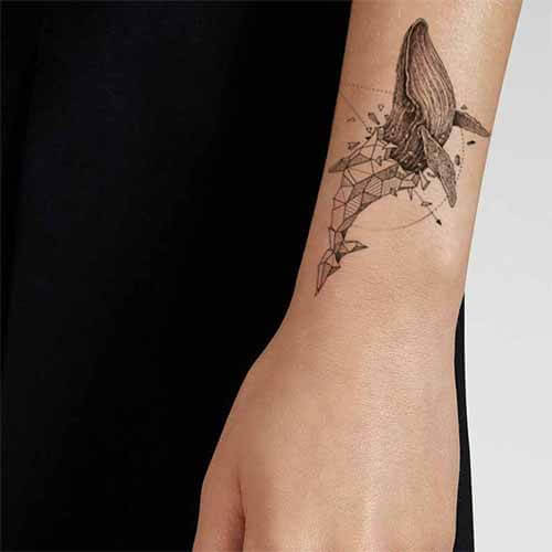 Minimalist Whale Tattoo