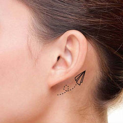 Paper Airplane Temporary Tattoo