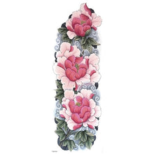 Load image into Gallery viewer, Peony Flower Temporary Sleeve Tattoo
