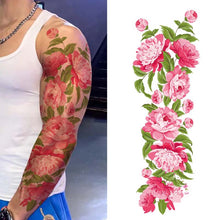 Load image into Gallery viewer, Pink Flower Sleeve Tattoo
