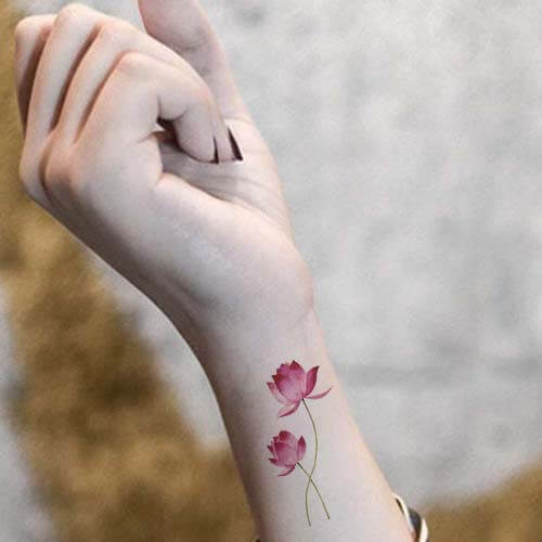 Small Purple Lotus Tattoo 