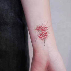 Spider Lily Flower Temporary Tattoo