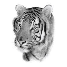 Load image into Gallery viewer, Black and White Japanese Tiger Tattoo
