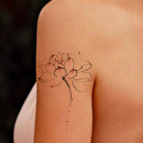 White Lotus Temporary Tattoo